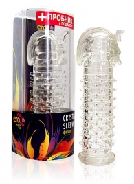 Закрытая прозрачная насадка на пенис Crystal Sleeve Faraon - 13,5 см. - Erowoman-Eroman - в Черкесске купить с доставкой
