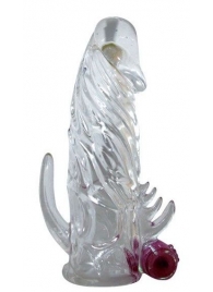 Закрытая прозрачная вибронасадка на пенис Crystal Sleeve Vibe - Erowoman-Eroman - в Черкесске купить с доставкой