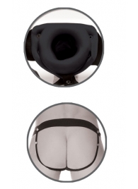 Черный полый страпон унисекс Hollow Strap-On - 14,5 см. - Pipedream - купить с доставкой в Черкесске