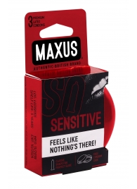 Ультратонкие презервативы в железном кейсе MAXUS Sensitive - 3 шт. - Maxus - купить с доставкой в Черкесске