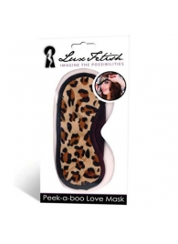 Леопардовая маска на глаза Peek-a-Boo - Lux Fetish - купить с доставкой в Черкесске