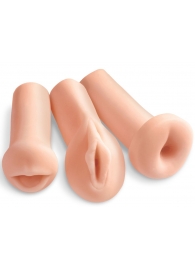 Комплект из 3 мастурбаторов All 3 Holes: вагина, анус, ротик - Pipedream - в Черкесске купить с доставкой