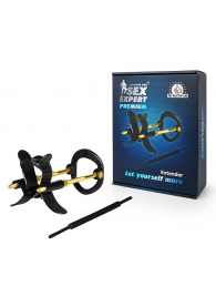 Черно-золотистый экстендер для пениса Sex Expert - Sex Expert - в Черкесске купить с доставкой