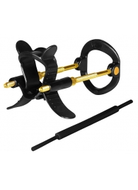 Черно-золотистый экстендер для пениса Sex Expert - Sex Expert - в Черкесске купить с доставкой