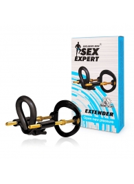 Черный экстендер-растяжитель пениса - Sex Expert - в Черкесске купить с доставкой