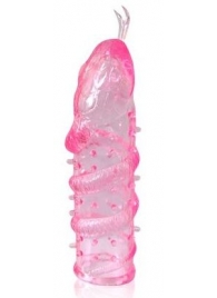 Закрытая рельефная насадка Crystal sleeve snakes в виде змеи с усиками - 14 см. - Erowoman-Eroman - в Черкесске купить с доставкой