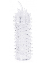 Закрытая рельефная насадка Crystal sleeve с усиками - 12 см. - Erowoman-Eroman - в Черкесске купить с доставкой