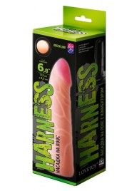 Фаллическая насадка на трусики харнесс - 17,5 см. - LOVETOY (А-Полимер) - купить с доставкой в Черкесске