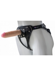 Черный пояс-трусики с насадкой  Soft-Принц  - 17 см. - LOVETOY (А-Полимер) - купить с доставкой в Черкесске