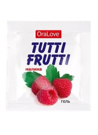 Пробник гель-смазки Tutti-frutti с малиновым вкусом - 4 гр. - Биоритм - купить с доставкой в Черкесске
