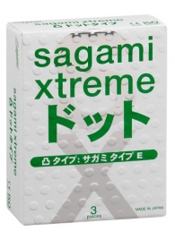 Презервативы Sagami Xtreme SUPER DOTS с точками - 3 шт. - Sagami - купить с доставкой в Черкесске