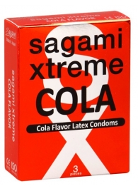 Ароматизированные презервативы Sagami Xtreme COLA - 3 шт. - Sagami - купить с доставкой в Черкесске