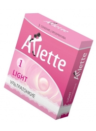 Ультратонкие презервативы Arlette Light - 3 шт. - Arlette - купить с доставкой в Черкесске