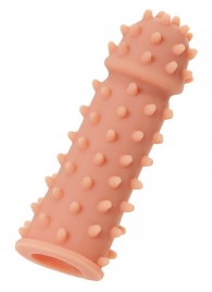 Телесная реалистичная насадка KOKOS Extreme Sleeve 03 с дополнительной стимуляцией - 12,7 см. - KOKOS - в Черкесске купить с доставкой