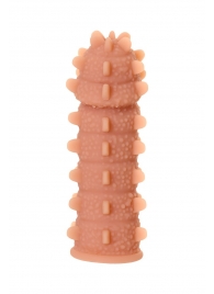 Телесная реалистичная насадка KOKOS Extreme Sleeve 04 с дополнительной стимуляцией - 12,7 см. - KOKOS - в Черкесске купить с доставкой