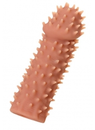 Телесная реалистичная насадка KOKOS Extreme Sleeve 07 с дополнительной стимуляцией - 12,7 см. - KOKOS - в Черкесске купить с доставкой