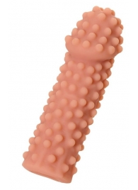 Телесная реалистичная насадка KOKOS Extreme Sleeve 10 с дополнительной стимуляцией - 14,7 см. - KOKOS - в Черкесске купить с доставкой