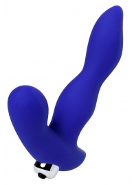 Синий силиконовый вибростимулятор простаты Stroman - 14,5 см. - ToyFa - в Черкесске купить с доставкой