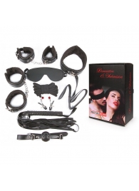 Большой игровой набор БДСМ: наручники, оковы, маска, кляп, плеть, ошейник с поводком, верёвка, зажимы для сосков - Notabu - купить с доставкой в Черкесске