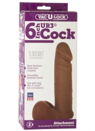 Насадка-мулат для трусиков Vac-U-Lock 6  ULTRASKYN Cock - 17,3 см. - Doc Johnson - купить с доставкой в Черкесске