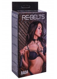 Черный поводок и чокер с кольцом Rada - Rebelts - купить с доставкой в Черкесске