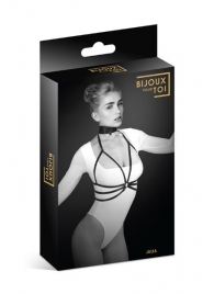 Черная упряжь на грудь Julia - Bijoux Pour Toi - купить с доставкой в Черкесске