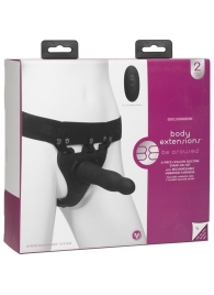 Черный полый вибрострапон Body Extensions BE Aroused - 17,78 см. - Doc Johnson - купить с доставкой в Черкесске