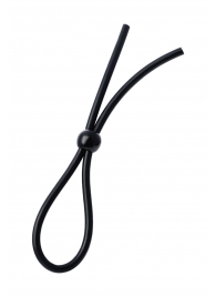Черное лассо на пенис с одной бусиной - A-toys - в Черкесске купить с доставкой