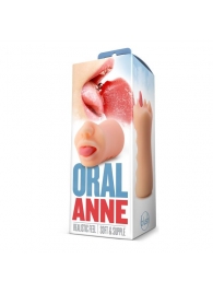 Телесный мастурбатор-ротик с язычком Oral Anne - Blush Novelties - в Черкесске купить с доставкой