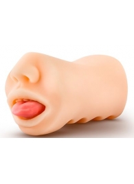 Телесный мастурбатор-ротик с язычком Oral Anne - Blush Novelties - в Черкесске купить с доставкой