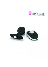 Черная пробка Mystim Rocking Vibe S с возможностью подключения к электростимулятору - 9,7 см. - MyStim - купить с доставкой в Черкесске