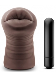 Коричневый мастурбатор-ротик Renee - Blush Novelties - в Черкесске купить с доставкой