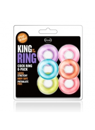 Набор из 6 эрекционных колец King of the Ring - Blush Novelties - в Черкесске купить с доставкой