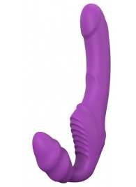 Фиолетовый безремневой вибрострапон DOUBLE DIPPER - Dream Toys - купить с доставкой в Черкесске