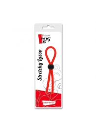 Красное эрекционное лассо с одной бусинкой-утяжкой STRETCHY THICK LASSO - Dream Toys - в Черкесске купить с доставкой