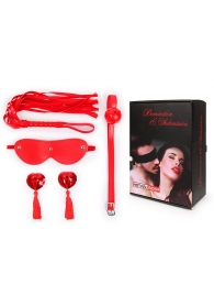 Пикантный набор БДСМ из 4 предметов в красном цвете - Notabu - купить с доставкой в Черкесске