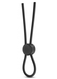 Черное силиконовое лассо на пенис SILICONE LOOP COCK RING - Blush Novelties - в Черкесске купить с доставкой