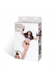 Чёрные манжеты для фиксации на кровати Bondage Bed Strap - Lux Fetish - купить с доставкой в Черкесске