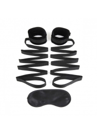 Чёрные манжеты для фиксации на кровати Bondage Bed Strap - Lux Fetish - купить с доставкой в Черкесске