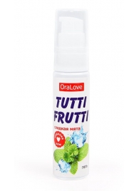 Гель-смазка Tutti-frutti со вкусом сладкой мяты - 30 гр. - Биоритм - купить с доставкой в Черкесске