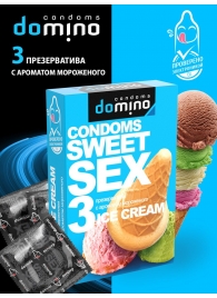 Презервативы для орального секса DOMINO Sweet Sex с ароматом мороженого - 3 шт. - Domino - купить с доставкой в Черкесске