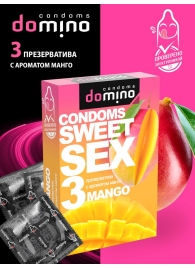 Презервативы для орального секса DOMINO Sweet Sex с ароматом манго - 3 шт. - Domino - купить с доставкой в Черкесске