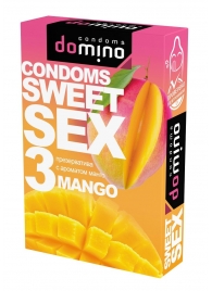 Презервативы для орального секса DOMINO Sweet Sex с ароматом манго - 3 шт. - Domino - купить с доставкой в Черкесске