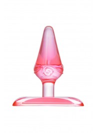 Красная анальная втулка с ограничителем - 6,5 см. - Toyfa Basic