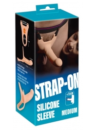 Силиконовый полый страпон на ремнях Silicone Strap-on - 16 см. - Orion - купить с доставкой в Черкесске
