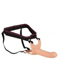 Силиконовый полый страпон на ремнях Silicone Strap-on - 16 см. - Orion - купить с доставкой в Черкесске