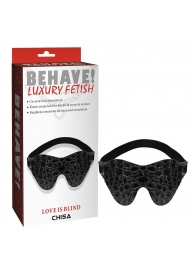 Черная маска на глаза Behave - Chisa - купить с доставкой в Черкесске