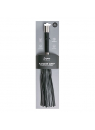 Черная плеть Easytoys Flogger With Metal Grip - 38 см. - Easy toys - купить с доставкой в Черкесске