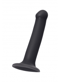 Черный фаллос на присоске Silicone Bendable Dildo M - 18 см. - Strap-on-me - купить с доставкой в Черкесске