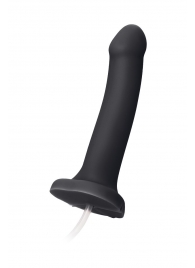 Черный фаллос с имитацией эякуляции Silicon Cum Dildo L - 19,6 см. - Strap-on-me - купить с доставкой в Черкесске